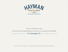 Tablet Screenshot of hayman-distillers.co.uk